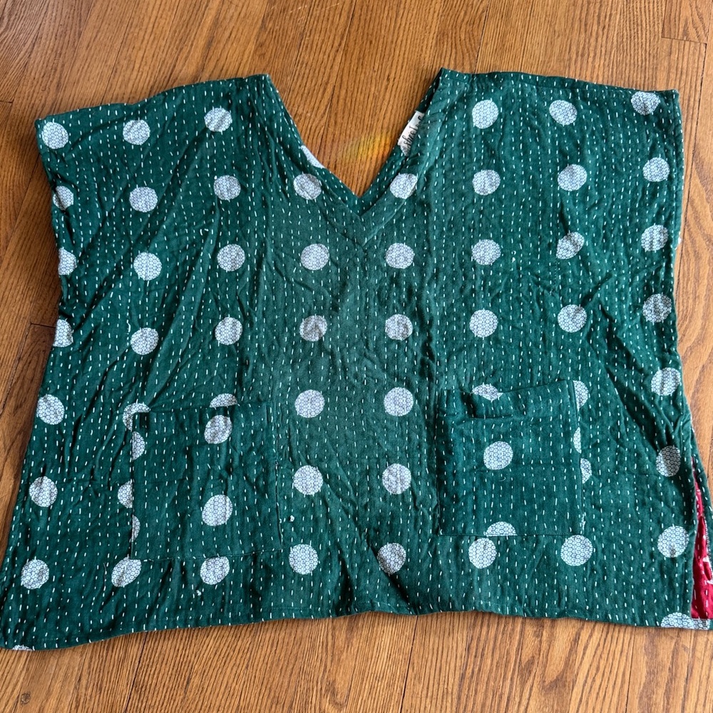 Green Polka Dot Women's Top